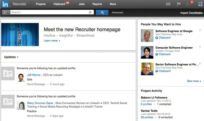 linkedin 网站